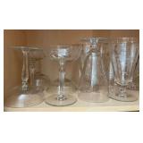 Assortment of etched stemware