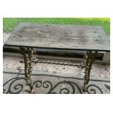Metal decorative table base