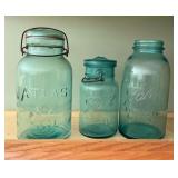 3 Blue Ball canning jars