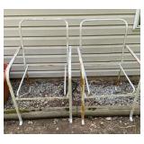 Pair of metal chair frames