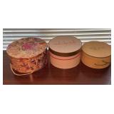 Hat boxes, some vintage.