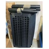 Black plastic shelving