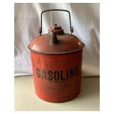 Red metal gas can