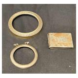 Sterling compact, pair of sterling rims