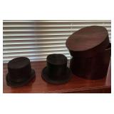 Antique wooden hat box men