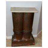 Wall table with marble top