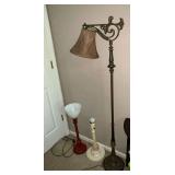 Lamps, floor lamp needs wiring repaired, up to 59" T