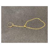 10K baby ring with attached bracelet