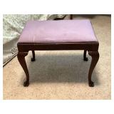 Kindel wood bench with fabric top, No. 9753