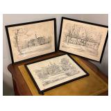 Framed artwork 11" x 14" of Williamsburg Virginia