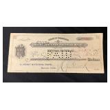 Rocky Mountain National Bank Dec. 10, 1895 check