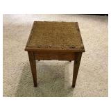 Antique sewing stool with storage