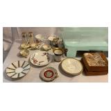 Salt cellars, salt & pepper shakers, hand painted, Belleek, etc.
