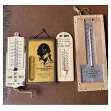 Vintage Moberly, MO advertising thermometers