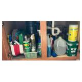Cleaning supplies, wipes, Comet, Zep glass cleaner, fire extinguisher, etc. .