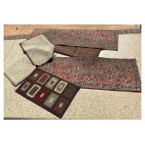 Area rugs, runners, up to 77" L x 24" W