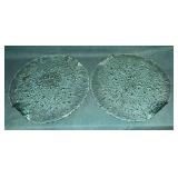 Pair of crackle glass trays