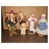 1989 Fontaine de Vancluse clay folk art, Santons Gasquet figurine and others