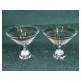 Pair of Simon Pierce martini glasses