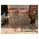 2 metal plant stands, 25" T