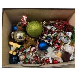 Assortment of Christmas ornaments, some vintage.