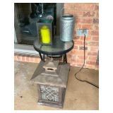 Folding glass top table 16" W x 18" T