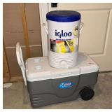 Coleman Xtreme cooler and Igloo 5-gallon water cooler