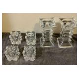 Glass candle holders up to 7" T