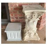 Pair of concrete plant stands