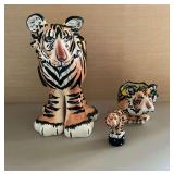 Character Collectibles tigers, artist signed