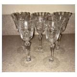 Etched crystal stemware