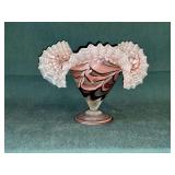 Ruffle edged blown glass bowl