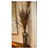 Two-handled urn with floral arrangement 42" T
