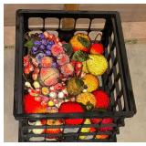 Decorative fruit in plastic crate