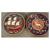Pair of hand made by Bonis Pottery original plates