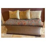 Upholstered bench, 50" W x 20" D x 19" T