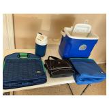 Cooler, water jug, insulated bags, etc.