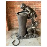 Decorative fountain, 41" T, motor runs