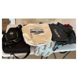 Computer bag, cloth shopping bags, etc.