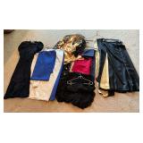 Satin skirts and wraps, sizes 8-12