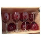 12 Ruby to clear wine glasses