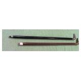 Pair of canes, duck & horse heads
