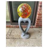 Gazing ball on stand