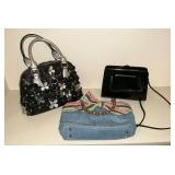 St. John black leather hand bag