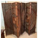 Pair of tri-fold room screens