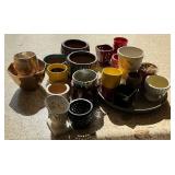 Decorative flower pots, ceramic, glass, etc.