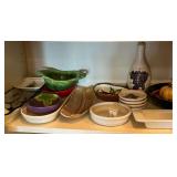 Vinegar and oil plates, trays, Pier1 bowl, pasta bowl, etc.