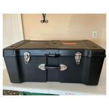 Contico storage tote, locking, 33" L x 17" D x 13" T.