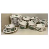 Vintage Copeland Spode Green Basket pattern