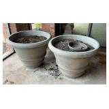 Flower pots, 23" T x 30" W